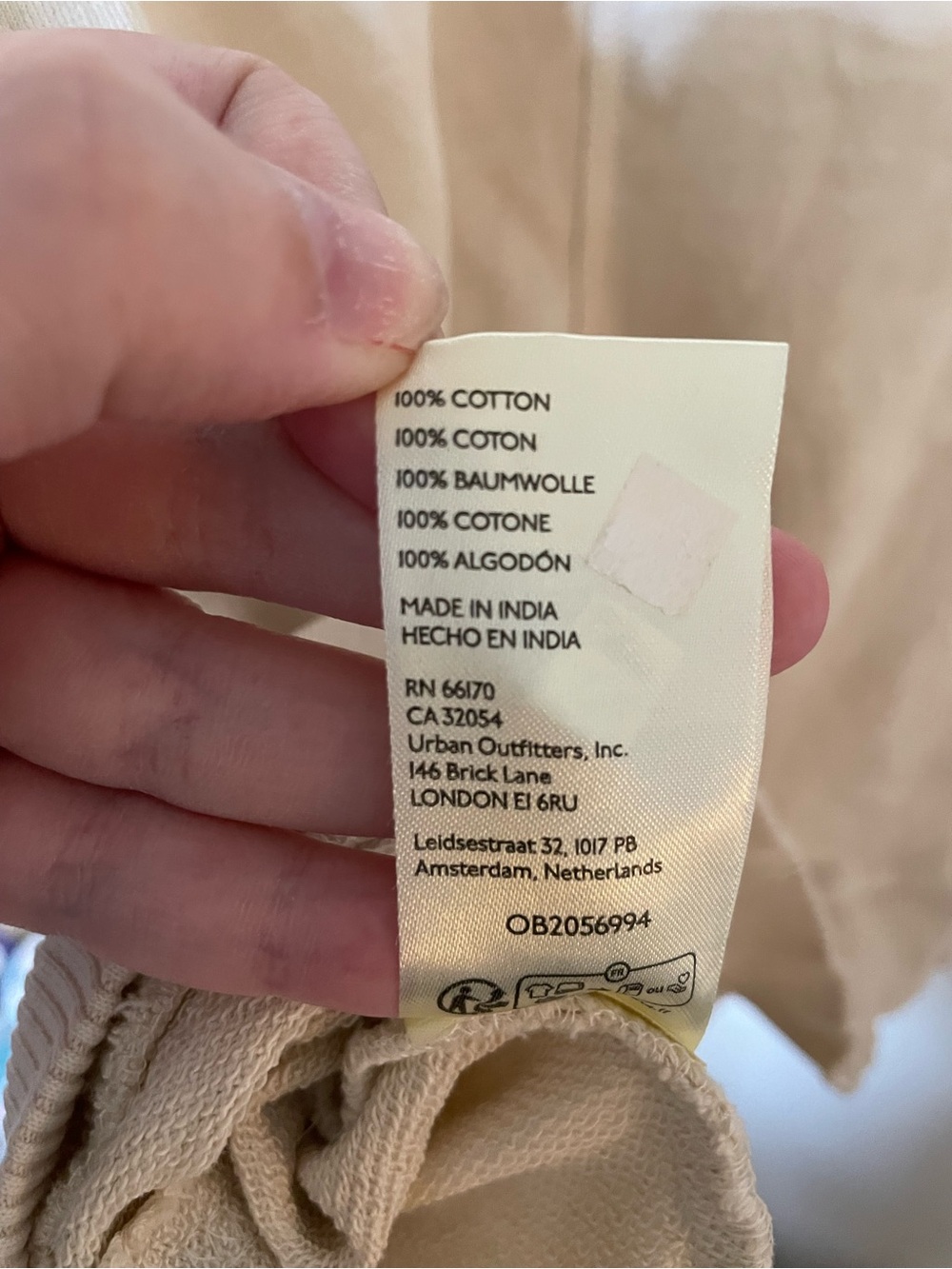 Pilcro Cream Short Sleeve Sweatshirt Top - Picture 4 of 4